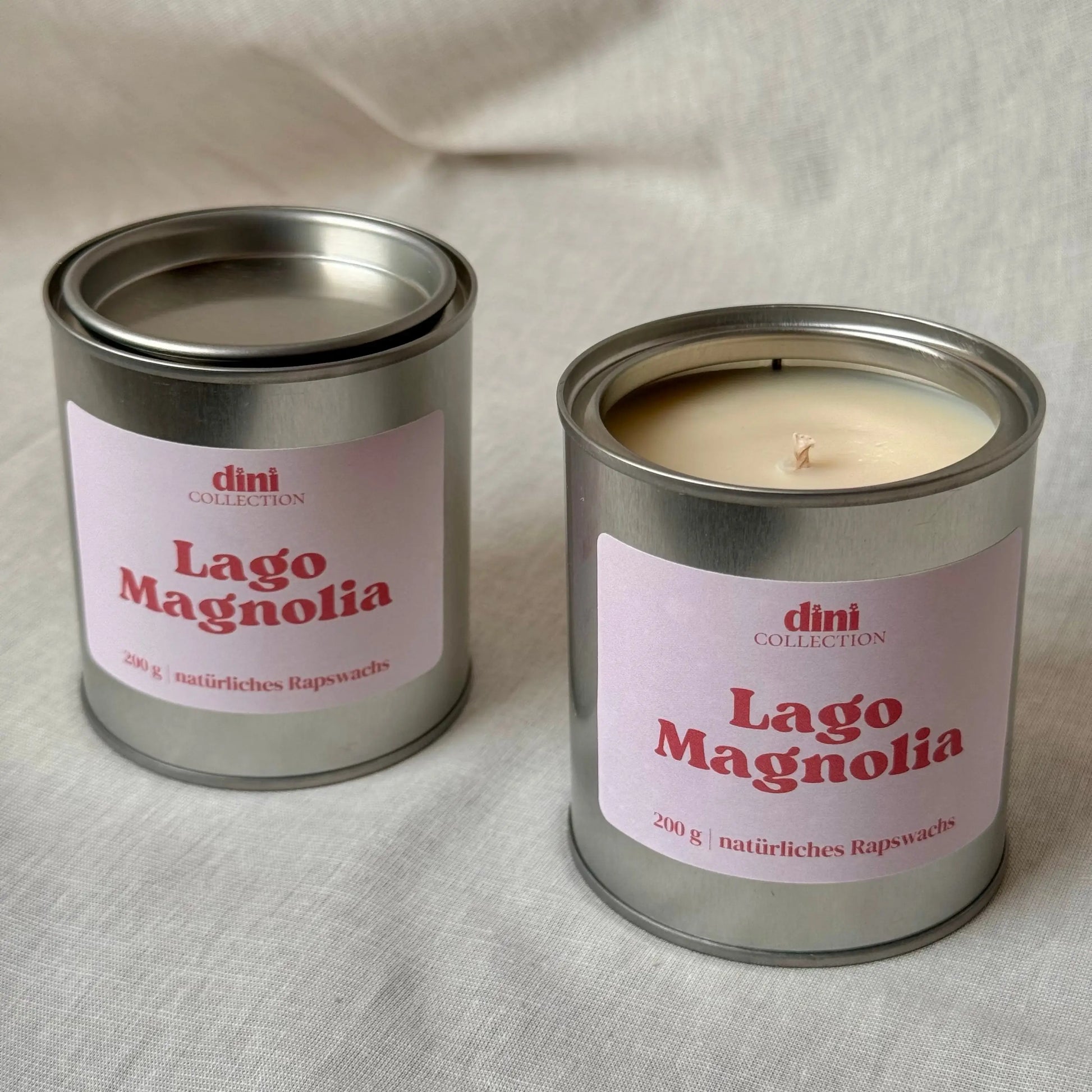 Dini Collection Duftkerze aus Rapswachs mit Vanille und Magnolienduft